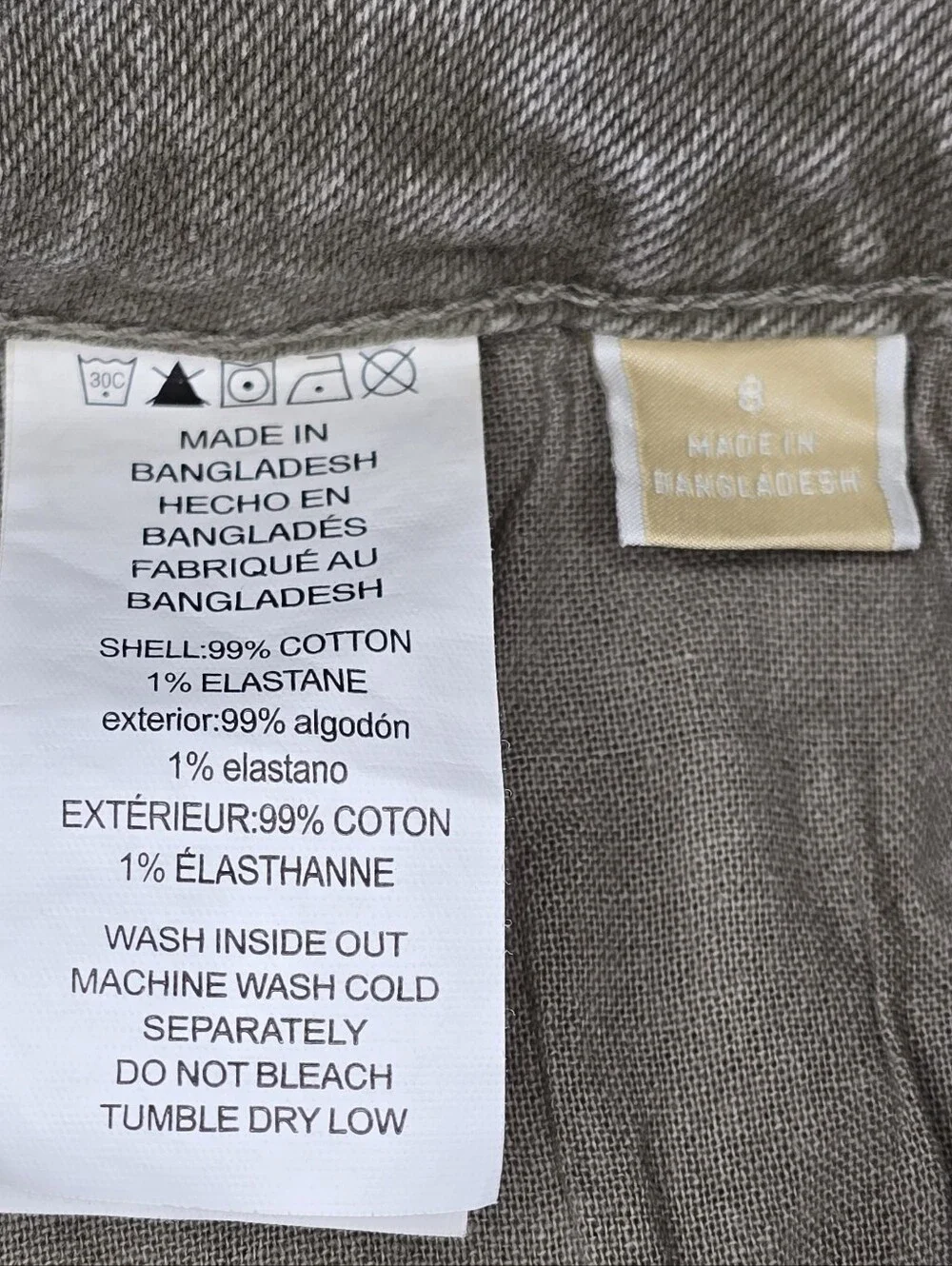 Michael Kors Olive Green Denim Cargo Midi Skirt Front Slit Size 8 - Picture 7 of 8